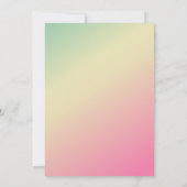 Invitation Parties scintillant chic Tiara Palm Feuilles fête  (Dos)