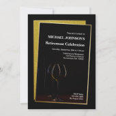 Invitation Parties scintillant Classy Black Gold (Devant)