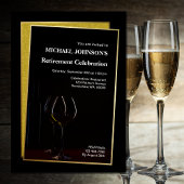 Invitation Parties scintillant Classy Black Gold