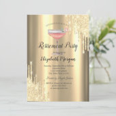 Invitation Parties scintillant, Cocktail, Retraite d'or (Debout devant)