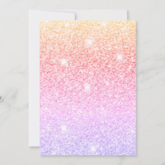 Invitation Parties scintillant colorée Étincelle Arche Photo (Dos)
