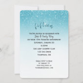 Invitation parties scintillant confetti 15e anniversaire du m (Devant)