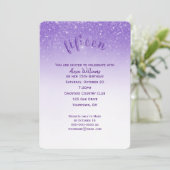 Invitation Parties scintillant Confetti 15ème anniversaire (Debout devant)