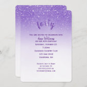 Invitation Parties scintillant Confetti 40e fête d'anniversai (Devant / Derrière)