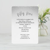 Invitation parties scintillant confetti 55e anniversaire du m (Debout devant)