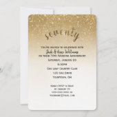 Invitation parties scintillant confetti 70e anniversaire du m (Devant)