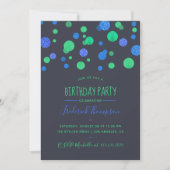 Invitation Parties scintillant Confetti Adulte Anniversaire F (Devant)