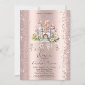 Invitation Parties scintillant Confetti Baby shower du châtea (Devant)