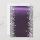 Invitation Parties scintillant Confetti Ballons pourpre 60e a (Dos)