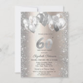 Invitation Parties scintillant Confetti Balloons Champagne 60 (Devant)