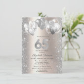 Invitation Parties scintillant Confetti Balloons Champagne 65 (Debout devant)