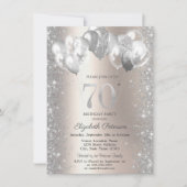 Invitation Parties scintillant Confetti Balloons Champagne 70 (Devant)