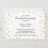 Invitation Parties scintillant Confetti Célèbre Le Diplômé (Dos)