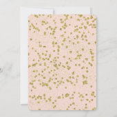 Invitation Parties scintillant Confetti en or rose pâle 21e a (Dos)