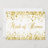Invitation Parties scintillant Confetti | Maid of Honor (Devant)