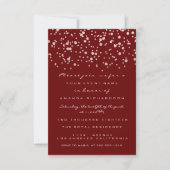 Invitation Parties scintillant Confetti Rose Maroon Douce nup (Devant)