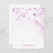 Invitation Parties scintillant Confetti rose Points Invitatio (Devant / Derrière)