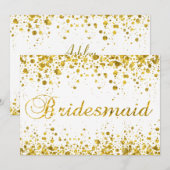 Invitation Parties scintillant Confetti | Soyez ma servante d (Devant / Derrière)