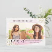 Invitation Parties scintillant Confetti Sprinkle 2 Photo Grad (Debout devant)