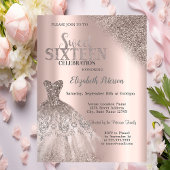 Invitation Parties scintillant cool Bokeh Robe Rose Gold Swee