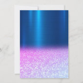 Invitation Parties scintillant cool Bokeh, Robe, Tiara, Bleu  (Dos)