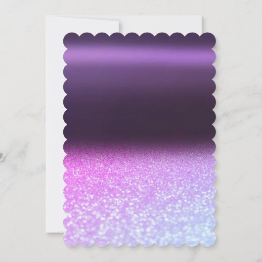 Invitation Parties scintillant cool Bokeh, Robe, Tiara, Purpl (Dos)