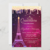 Invitation Parties scintillant cool Tour Eiffel Tiara Drives  (Devant)
