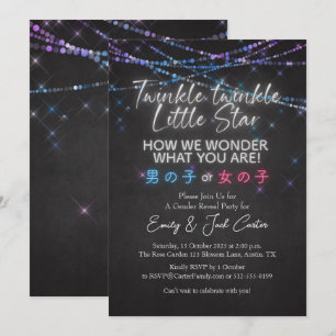 Invitation Parties scintillant cosmique Twinkle Little Star G
