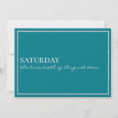 Invitation Parties scintillant cyan profond chic brosse maria (Dos)