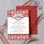 Invitation Parties scintillant Damask Las Vegas Dîner de répé<br><div class="desc">Célébrez dans le style avec ces invitations à dîner mariages modernes et très tendance. Ce design est facile à personnaliser avec votre libellé d'événement spécial et vos invités seront ravis quand ils reçoivent ces invitations fabuleux. Les éléments mariages correspondants se trouvent dans la collection.</div>