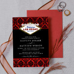 Invitation Parties scintillant Damask Las Vegas Dîner de répé<br><div class="desc">Célébrez dans le style avec ces invitations à dîner mariages modernes et très tendance. Ce design est facile à personnaliser avec votre libellé d'événement spécial et vos invités seront ravis quand ils reçoivent ces invitations fabuleux. Les éléments mariages correspondants se trouvent dans la collection.</div>