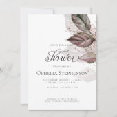 Invitation Parties scintillant d'aquarelle moderne Baby showe (Devant)