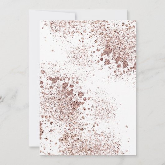 Invitation Parties scintillant d'aquarelle moderne Foliage Ba (Dos)