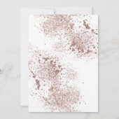 Invitation Parties scintillant d'aquarelle moderne Foliage Ba (Dos)