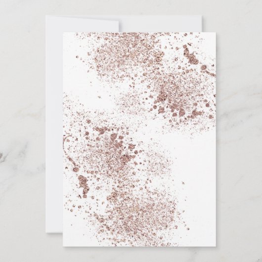 Invitation Parties scintillant d'aquarelle moderne Foliage Ba (Dos)