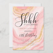 Invitation Parties scintillant d'aquarelle moderne Rose Gold  (Devant)