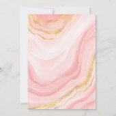 Invitation Parties scintillant d'aquarelle moderne Rose Gold  (Dos)