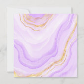 Invitation Parties scintillant d'aquarelle moderne violet 40e (Dos)