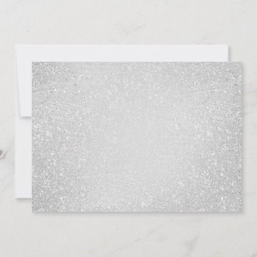 Invitation Parties scintillant d'argent 30e anniversaire Enre (Dos)