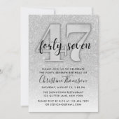 Invitation Parties scintillant d'argent 47e anniversaire Invi (Devant)