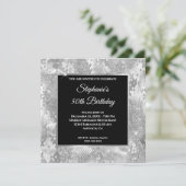 Invitation Parties scintillant d'argent Abstrait Snake Glam A (Debout devant)