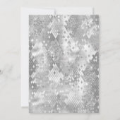 Invitation Parties scintillant d'argent Abstrait Snake Glam A (Dos)