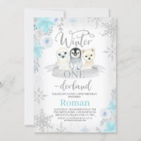 Parties scintillant d'argent Animaux d'hiver Anniv