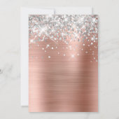 Invitation Parties scintillant d'argent Ballons Rose or 21e a (Dos)