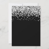 Invitation Parties scintillant d'argent Black Sweet 16 (Dos)