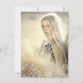 Invitation Parties scintillant d'argent bleu marine photo tia (Dos)