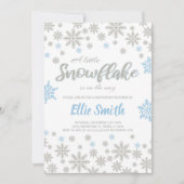 Invitation Parties scintillant d'argent bleu modifiable Showe (Devant)