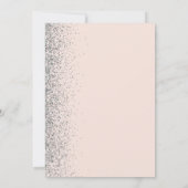 Invitation Parties scintillant d'argent Blush rose première s (Dos)