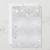 Invitation Parties scintillant d'argent d'anniversaire élégan (Dos)