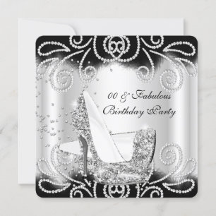 Invitation Parties scintillant d'argent fabuleux talons hauts